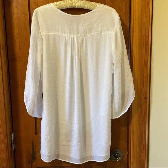 Christina B flowy layered white top size Small - Picture 10 of 11